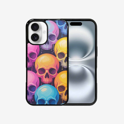 iPhone 16 Case — Dripping Candy Skulls, Custom Designed Case Cover