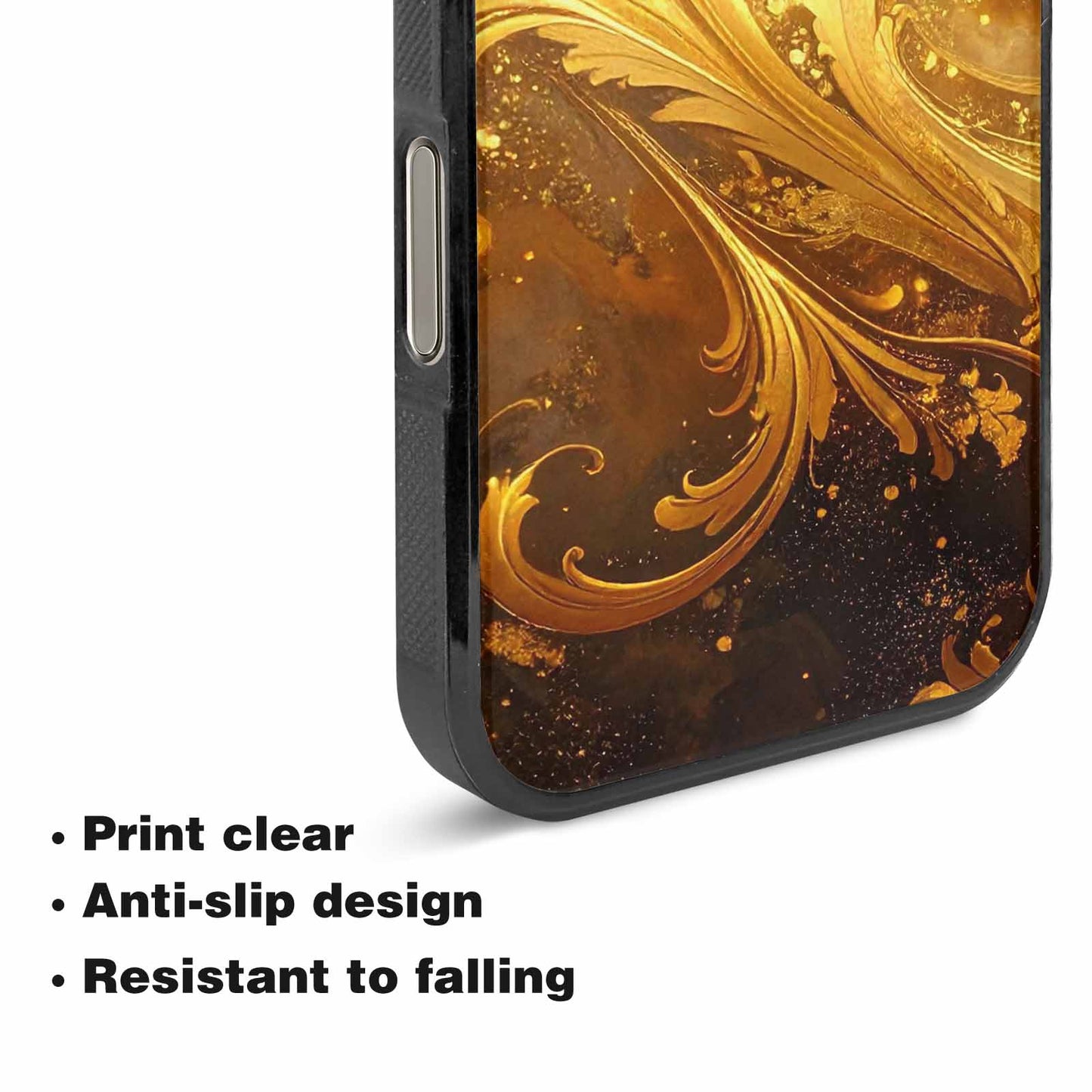 iPhone 16 Pro Case — Klimt Gold Leaf Artwork Pattern, Custom Phone Case