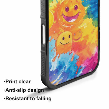 iPhone 17 Case — Smiley Facessmiley Faces Tie Original Art, Custom Printed Phone Case