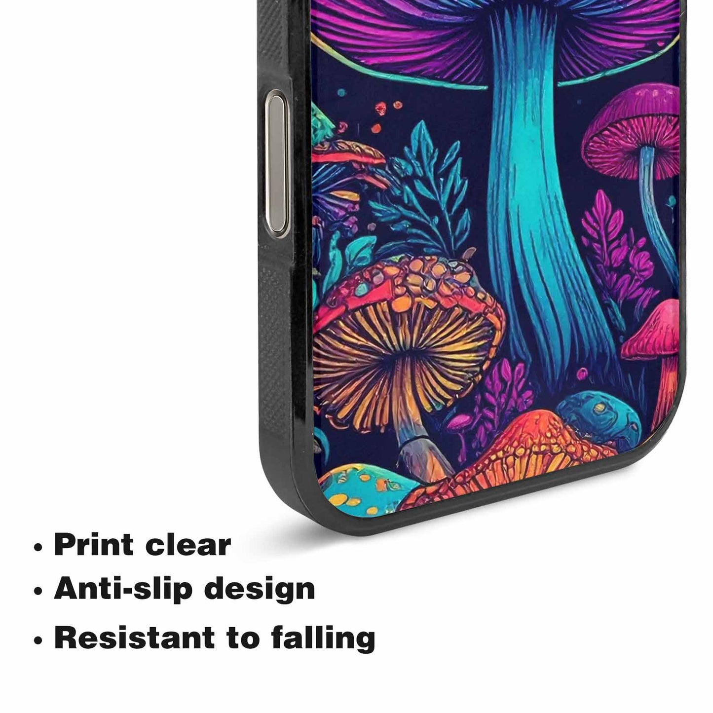 iPhone 16 Pro Case — Psychedelic Mushroom Custom Personalized Phone Cover, Custom Print Case Cover