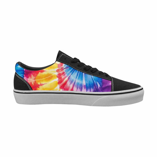 WOMEN'S Tie Dye Swirl Canvas Lace-Up Cottagecore Custom Sneakers