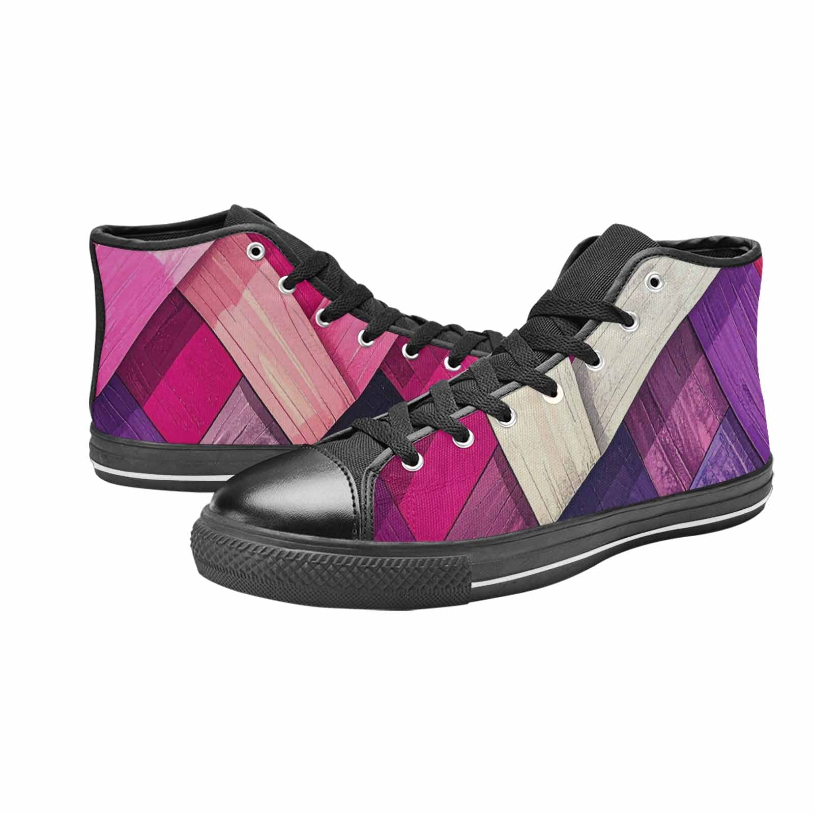 MEN'S Genderfluid Flag Color High Top Canvas Cottagecore Custom Sneakers