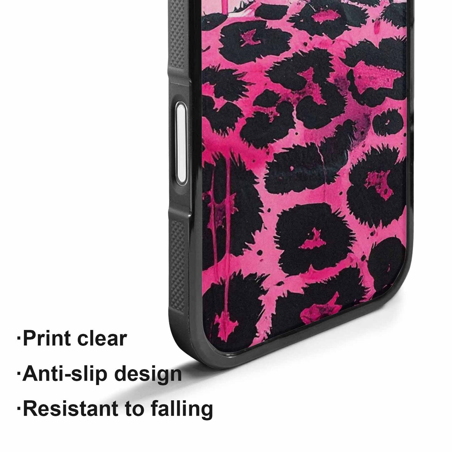 iPhone 17 Case — Black &amp; Pink Ink Animal Print, Custom Designed Case Cover