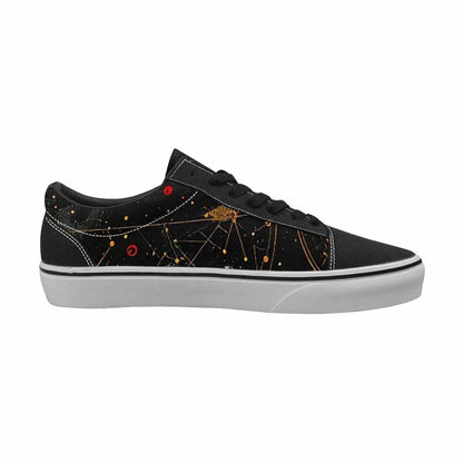 WOMEN'S Zodiac Constellation Lace-Up Canvas Melting Art Custom Sneakers