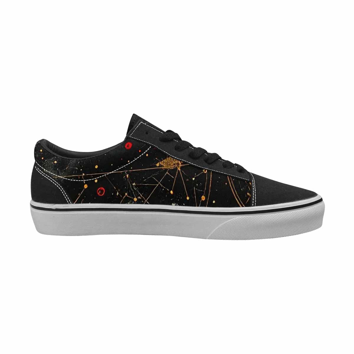 MEN'S Zodiac Black & Red Ink Canvas Custom Design Surreal Custom Kicks