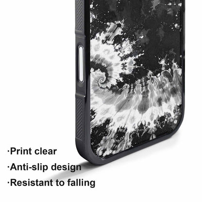 iPhone 17 Pro Max Case — Tie Dye Acid Wash Black Tie, Personalized Phone Case