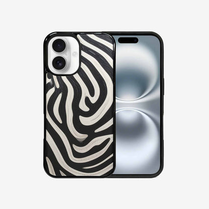 iPhone 16 Case — Modern Zebra Stripe Solid Print Crisp, Customized Protective Case