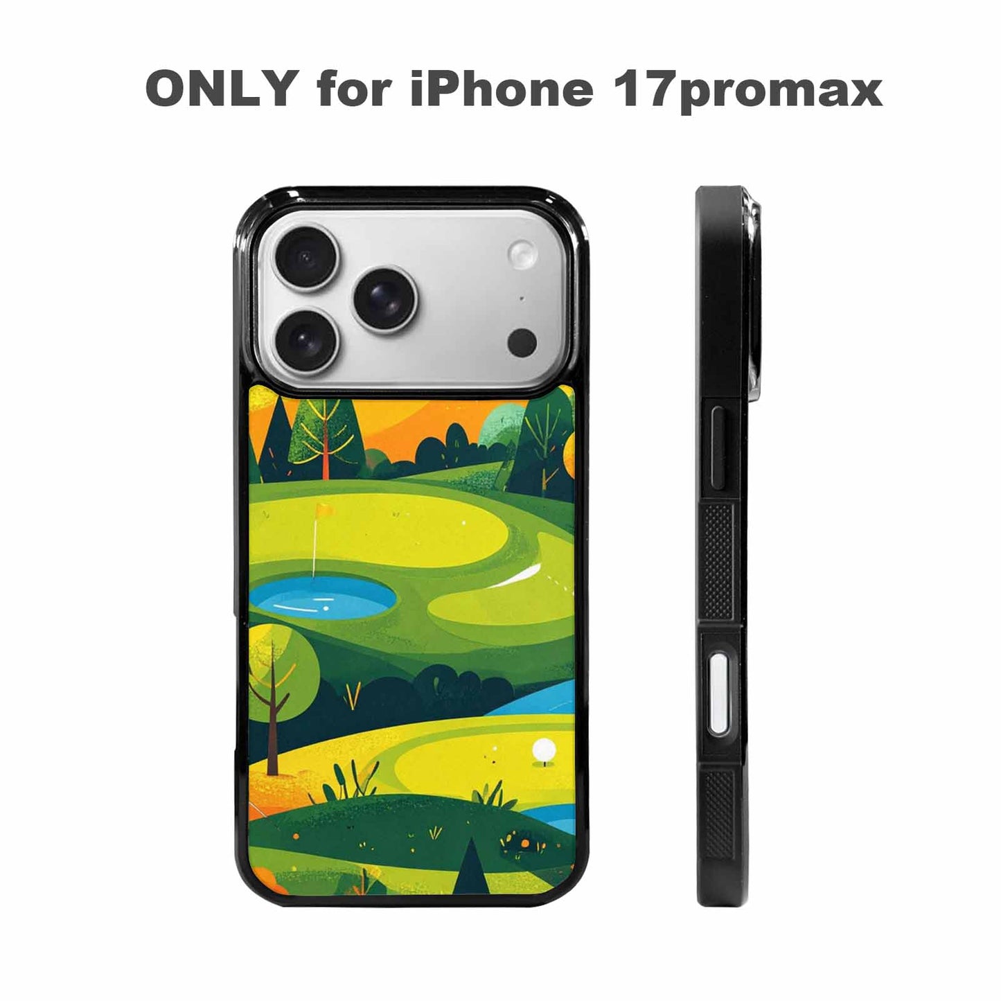 iPhone 17 Pro Max Case — Golf Cartoon Art Pattern Cartoon Cute, Custom Printed Phone Case