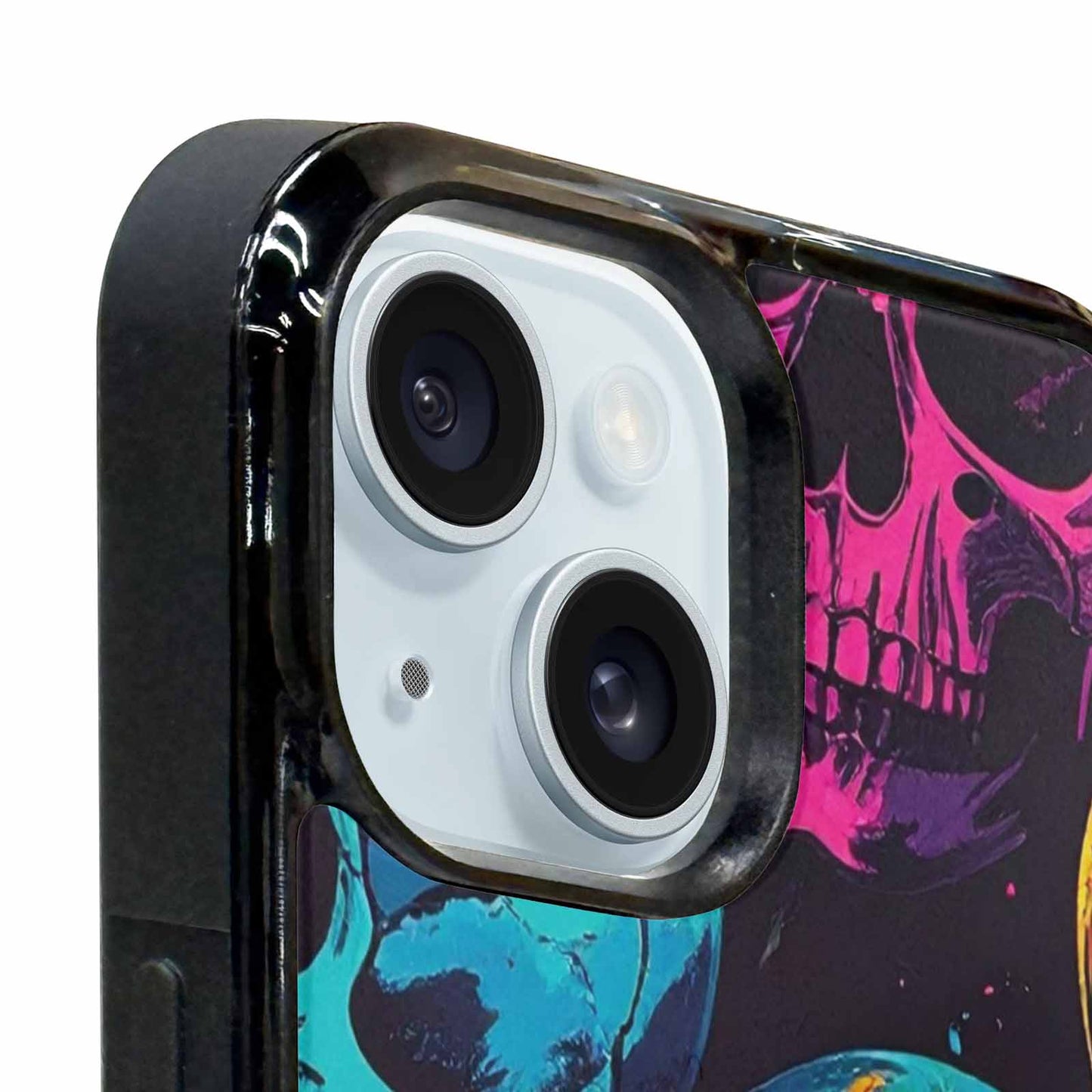iPhone 15 Plus Case — 1000s Of Skulls Digital Camo Drip, Customized Protective Case