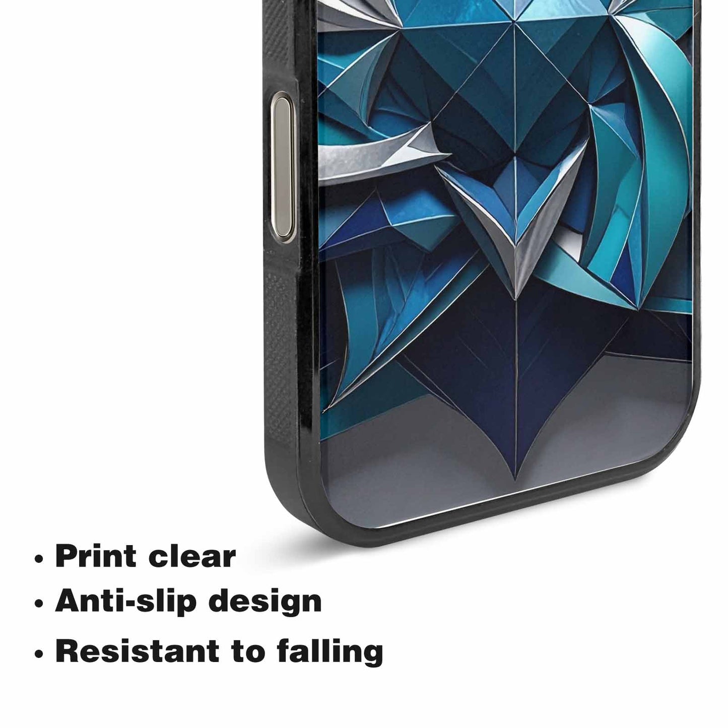 iPhone 15 Pro Max Case — Geometric Origami Art Pattern, Unique Phone Case Design