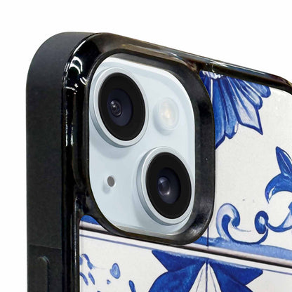iPhone 15 Plus Case — Talavera Tile Floral Custom, Custom Art Phone Cover