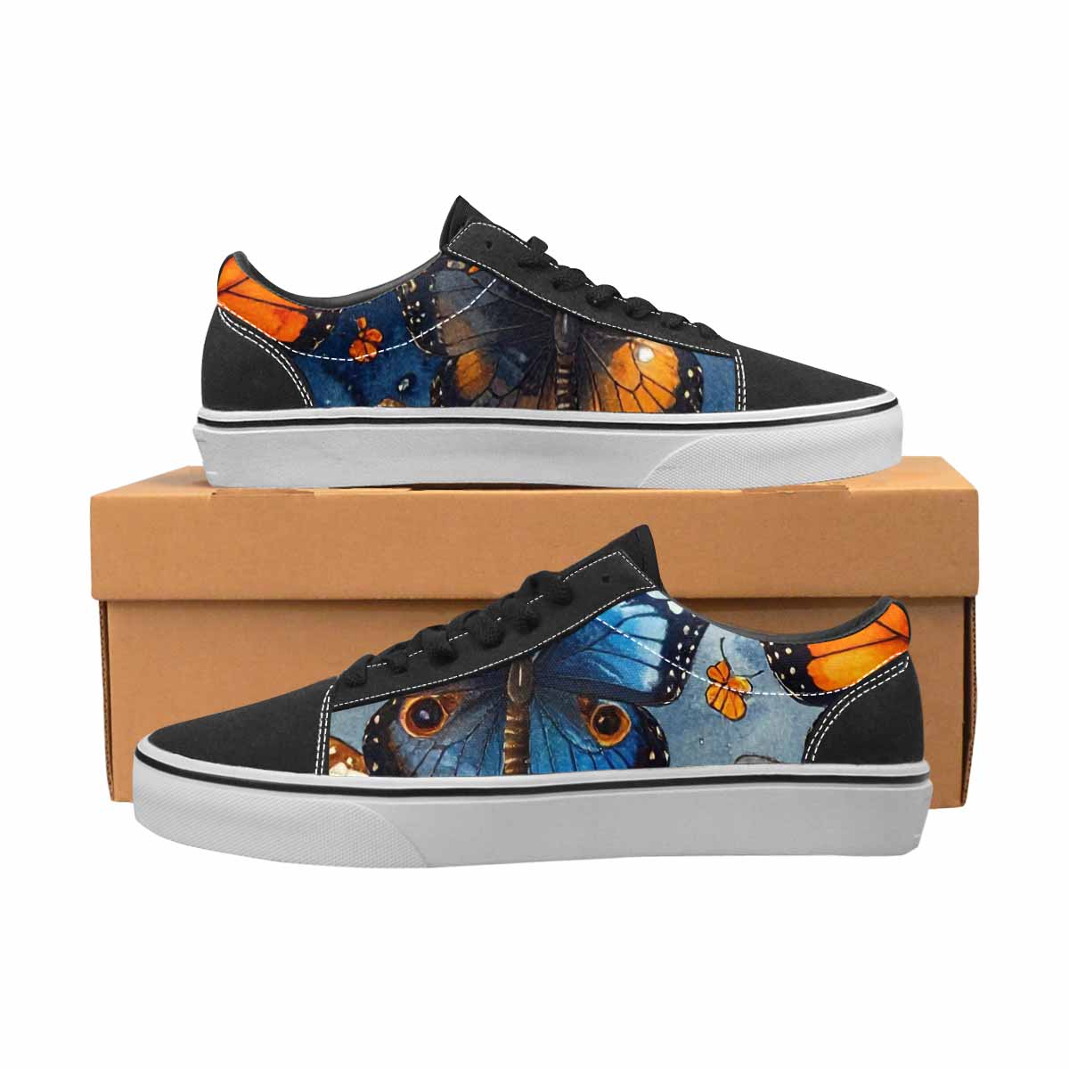 MEN'S Butterfly Wing Canvas Lace-Up Grunge Custom Sneakers
