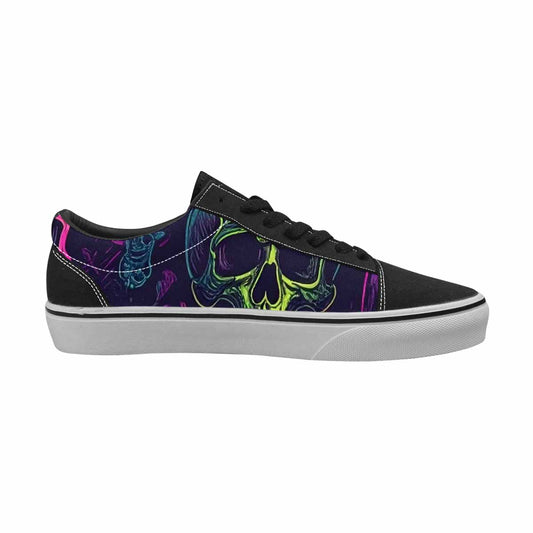 WOMEN'S Skulls - Neon Canvas Lace-Up Neon Fantasy Custom Sneakers