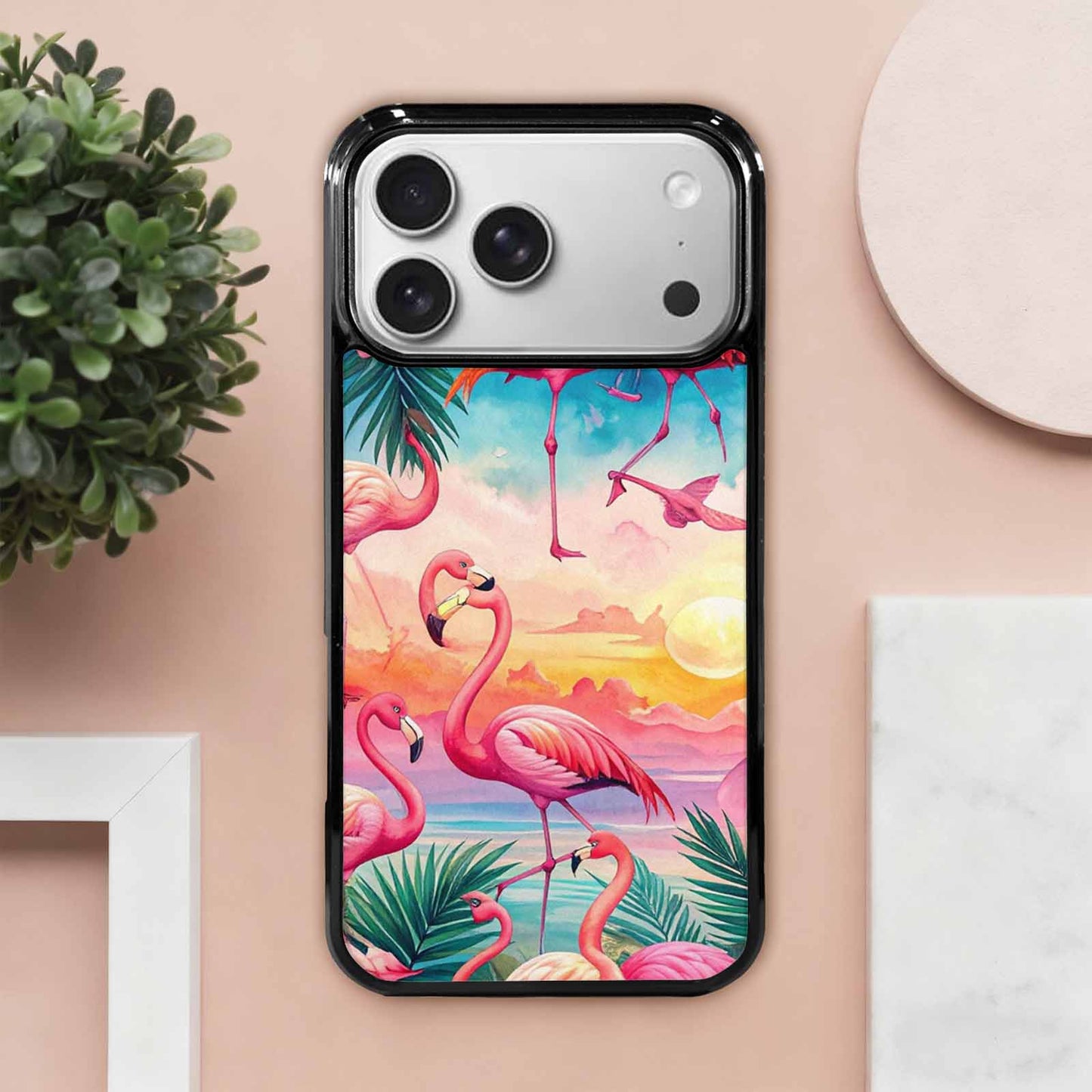 iPhone 17 Pro Max Case — Flamingo Tropical Flamingo Tropical Original Art, Original Design Phone Case