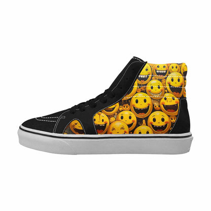 MEN'S Melting Moon Smiley  High Top Canvas Dreamcore Custom Shoes