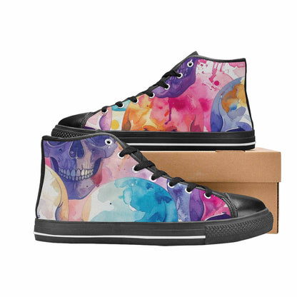 MEN'S Kulls - Watercolor High Top Canvas Cottagecore Custom Shoes