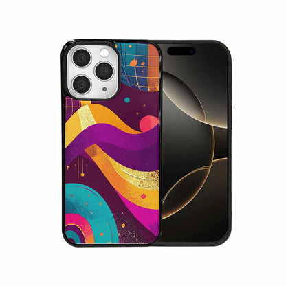 iPhone 15 Pro Max Case — 1970s Disco Art Pattern, Custom Print Case Cover