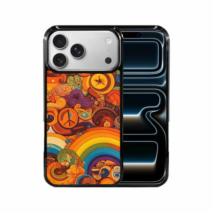 iPhone 17 Pro Max Case — Small Groovy Peace Sign Original Art, Personalized Phone Case