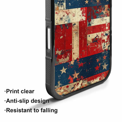 iPhone 17 Case — Small American Flag Stars Galaxy Space, Custom Designed Case Cover