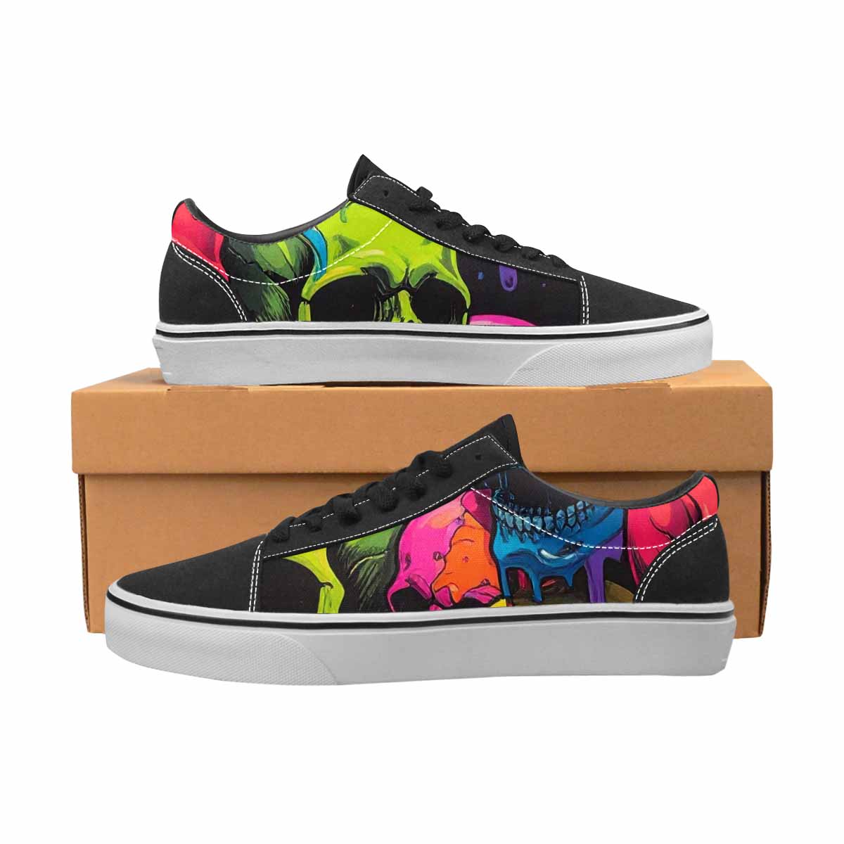 WOMEN'S 1000s Skulls Digital Camo Lace-Up Canvas Dreamcore Shoes