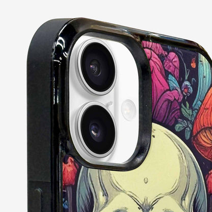 iPhone 16 Plus Case — Mushroom Skull, Customized Protective Case
