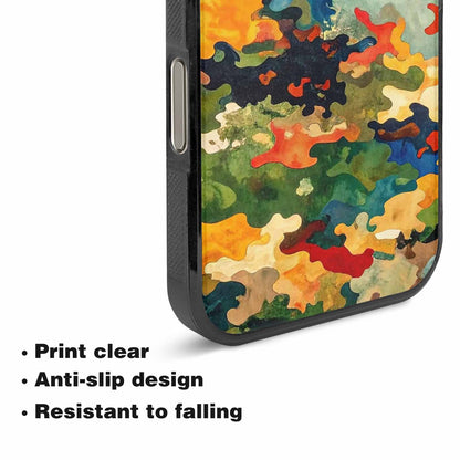 iPhone 16 Pro Max Case — Camo Patches Full Color Vibrant Camo, Custom Print Case Cover