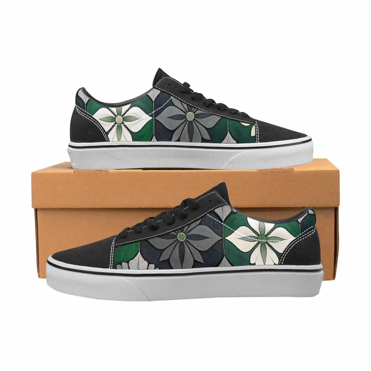 WOMEN'S Aromantic Flag Color Canvas Lace-Up Surreal Shoes
