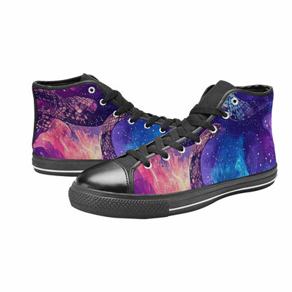 WOMEN'S Galaxy Snake Print High Top Canvas Y2K Sneakers