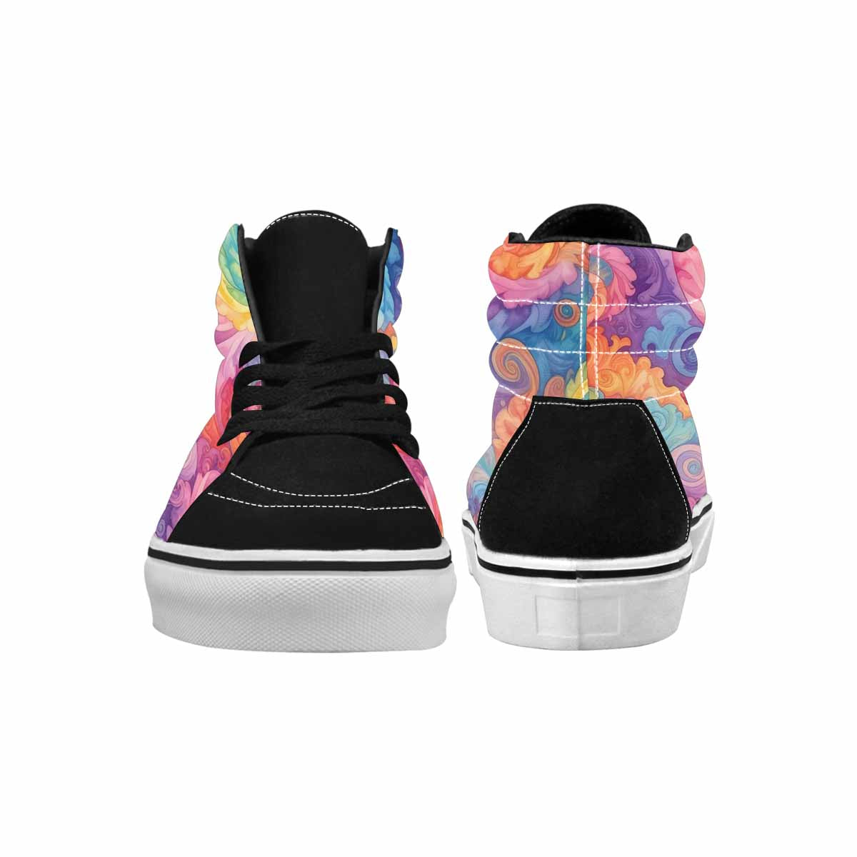 MEN'S Tie High Top Canvas Melting Art Sneakers