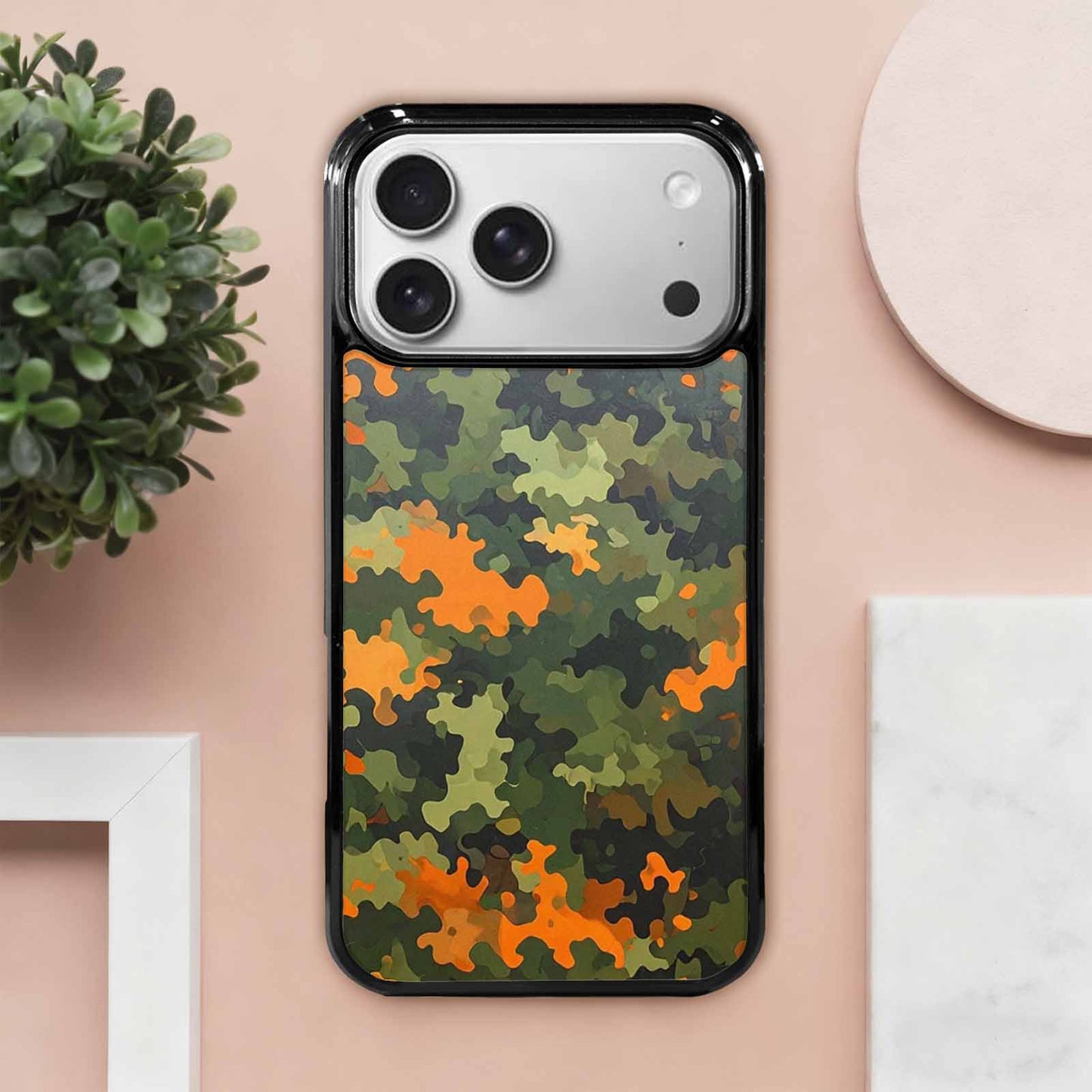 iPhone 17 Pro Max Case — Small Military Camouflage Blotch Camo, Unique Phone Case Design