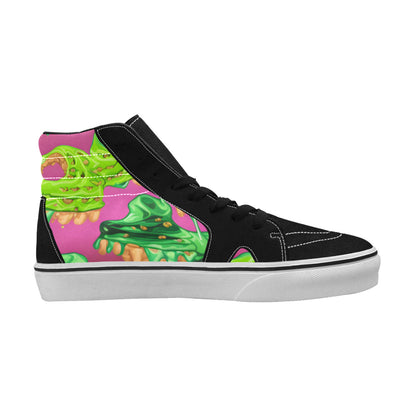 MEN'S Green Ice Cream High Top Skateboarding Surreal Custom Shoes