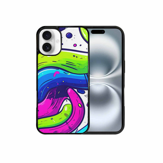 iPhone 16 Plus Case — Acid Wash Cartoon, Custom Designed Case Cover