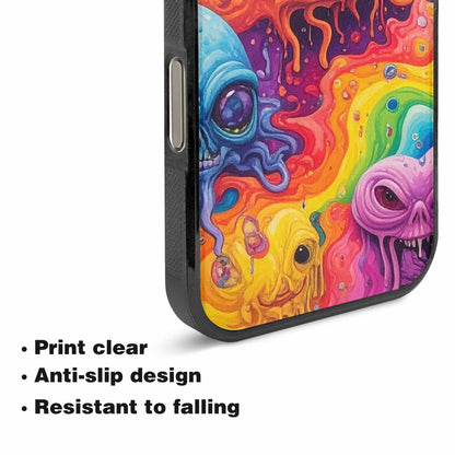 iPhone 16 Pro Case — Aliens Tie Dyemelting Aliens P, Unique Phone Case Design