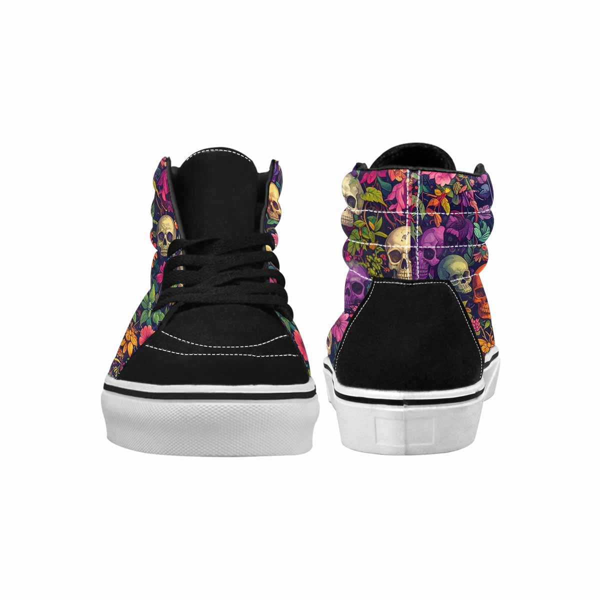 MEN'S Skulls  Botanical Skulls High Top Canvas Y2K Custom Shoes