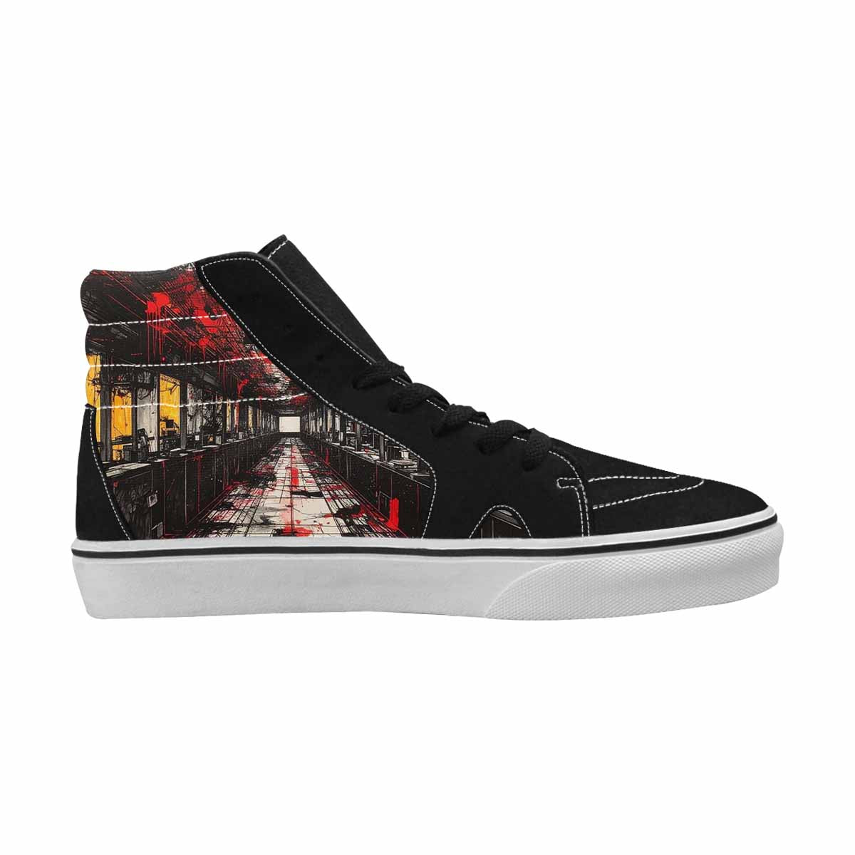 MEN'S Liminal Space Fragment High Top Canvas Cottagecore Sneakers