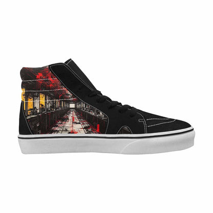 MEN'S Liminal Space Fragment High Top Canvas Cottagecore Sneakers
