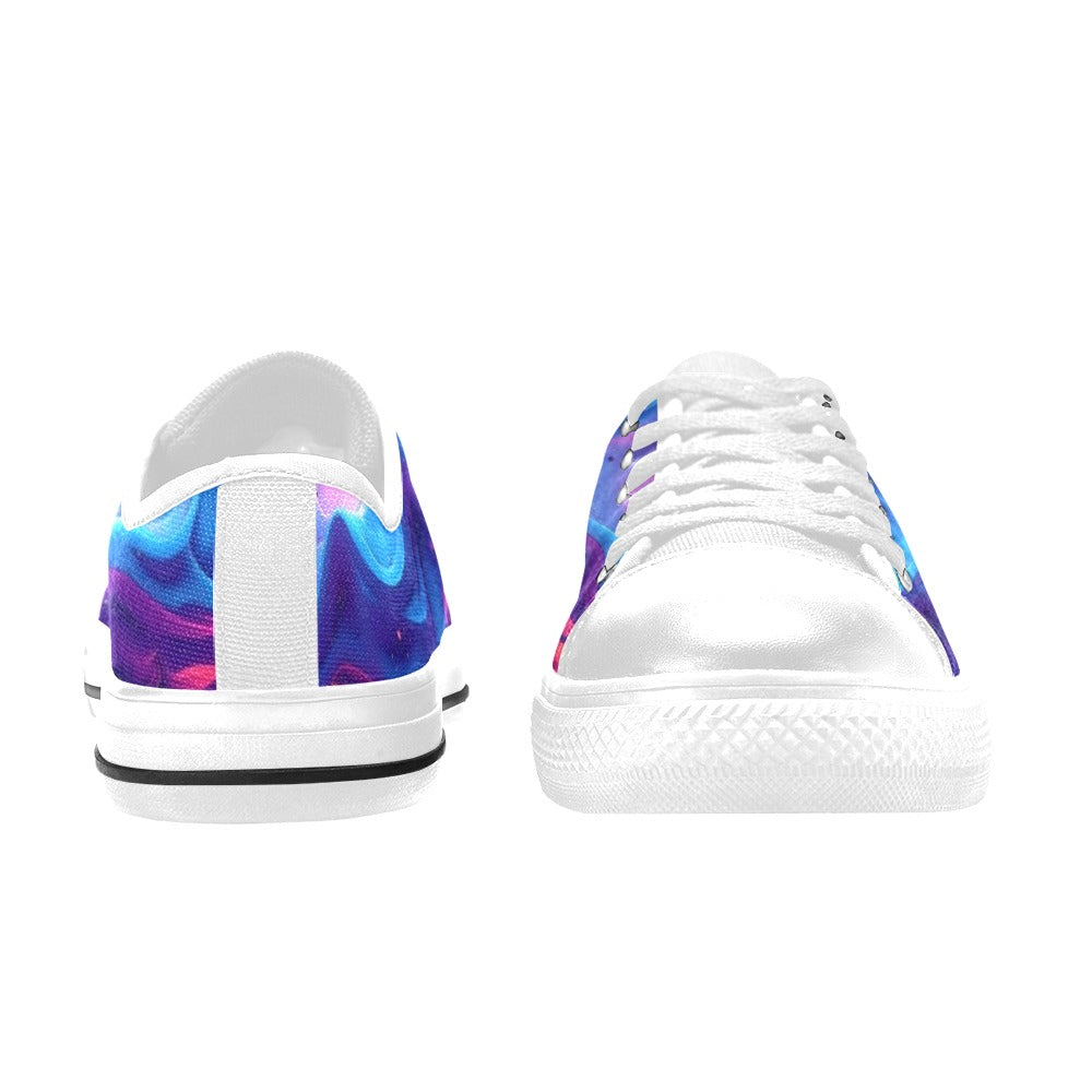 MEN'S Ethereal Camo Design 2 Low Top Canvas Cottagecore Sneakers
