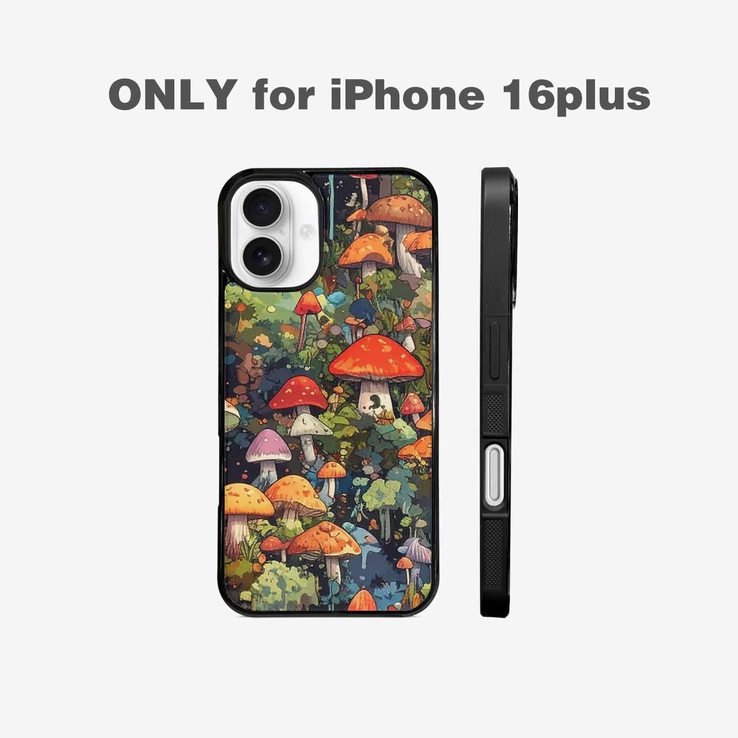 iPhone 16 Plus Case — Mushrooms Camomushrooms Patter Big, Personalized Phone Case