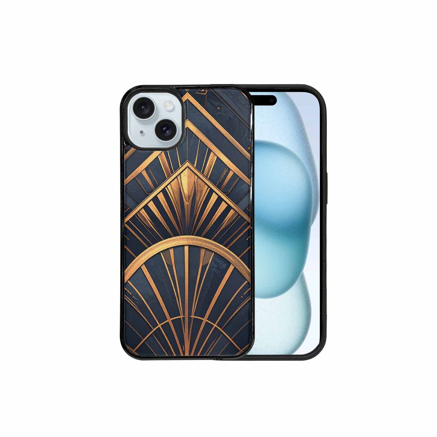 iPhone 15 Plus Case — Art Deco Illustration Pattern, Custom Art Phone Cover