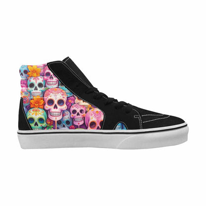 MEN'S Sugar Skulls Melting Sugar High Top Canvas Melting Art Sneakers