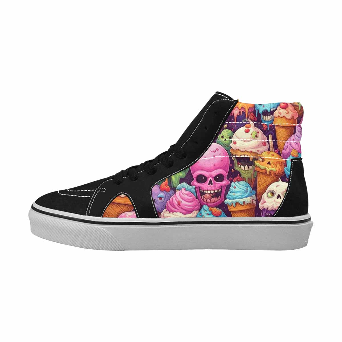 MEN'S Ice Cream Monsters  High Top Canvas Surreal Custom Shoes