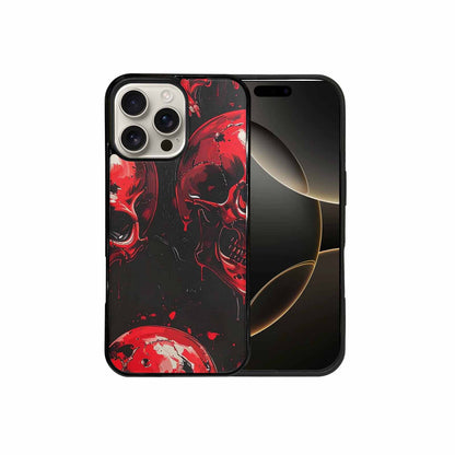 iPhone 16 Pro Max Case — 1000\'s Of Skulls Overlapping Eachother Everywhere, Unique Phone Case Design