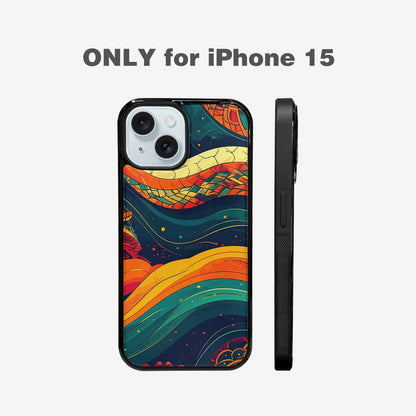 iPhone 15 Case — Hippie Serpent Pulse, Custom Phone Case
