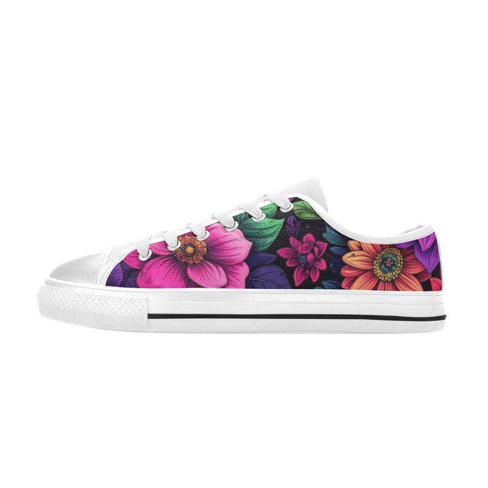 MEN'S Trippy Floral Chaos Canvas Surreal Sneakers