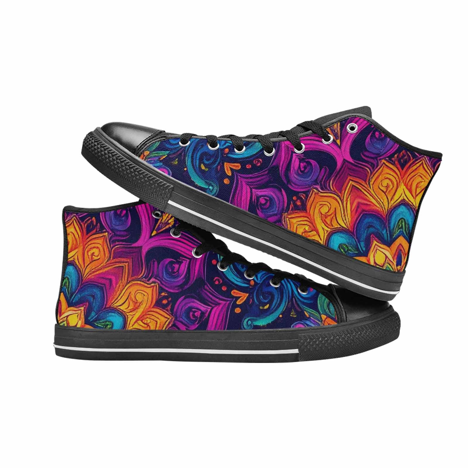 MEN'S Tie Dye Mandala High Top Canvas Dreamcore Custom Shoes