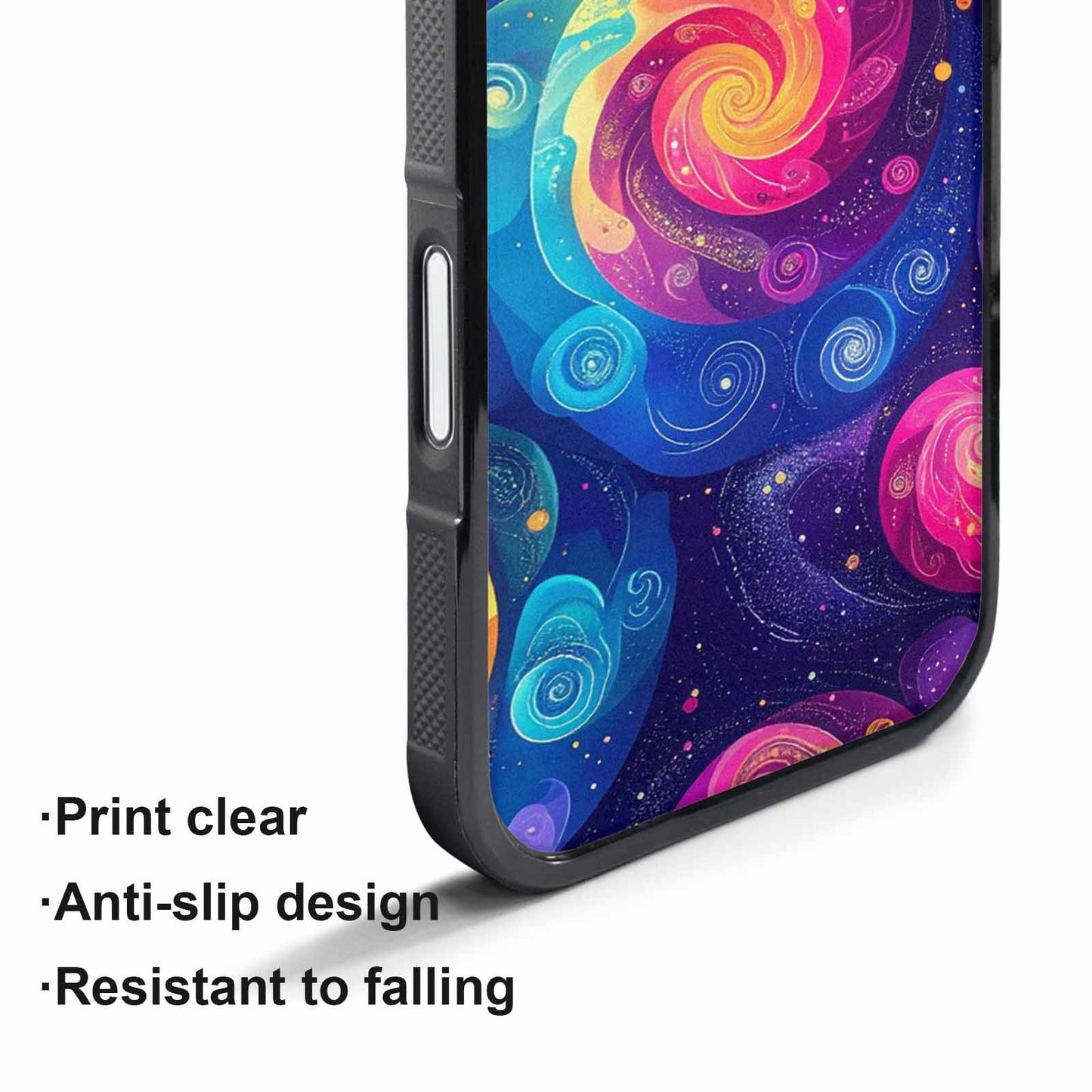 iPhone 17 Pro Max Case — Rose Galaxy Art Seamless Galaxy Space, Custom Printed Phone Case