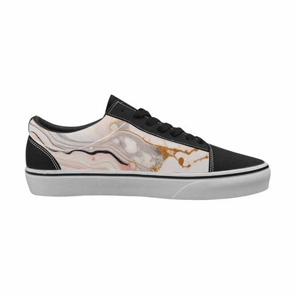 WOMEN'S Marble Vein Lace-Up Canvas Dark Academia Custom Sneakers