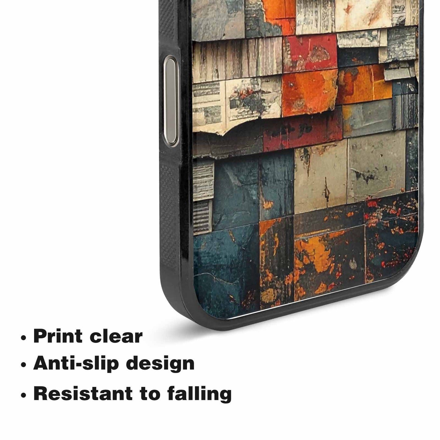 iPhone 15 Pro Max Case — Distressed Grunge Texture Pattern Hundreds Of, Custom Phone Case