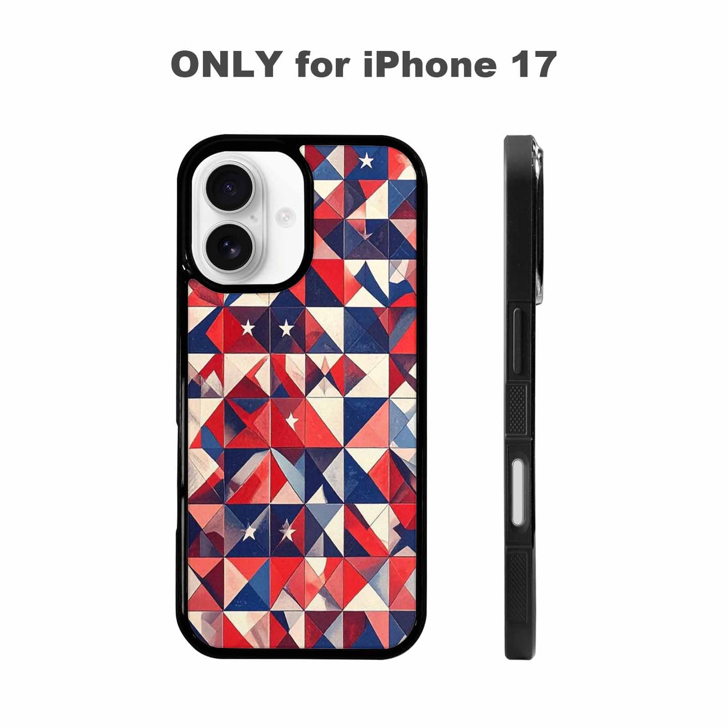 iPhone 17 Case — Small American Flag Stars Galaxy Space, Custom Art Phone Cover