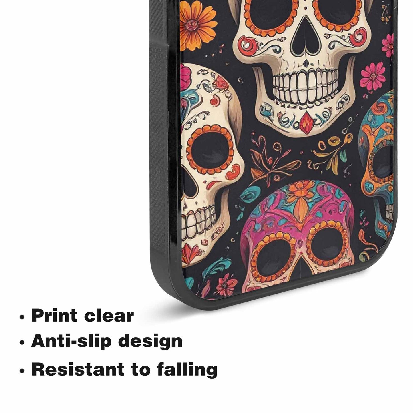iPhone 15 Case — Smaller Skulls Overlapping Seamless Pattern Of, Custom Art Phone Cover
